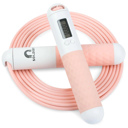 Solzest Jump Rope with Counter | Durable PVC Adjustable Skipping Rope | LED Digital Display Skipping Rope | Lightweight Smart Rope for Gym Home Indoor Outdoor and CrossFit for Men and Women
